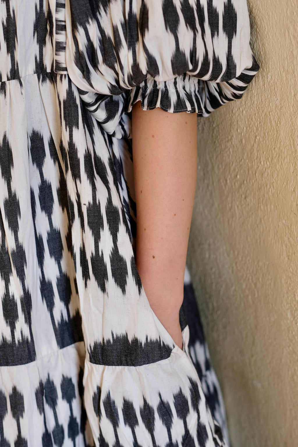 Robe longue femme coton ikat tissé main – Alba | Farnoo